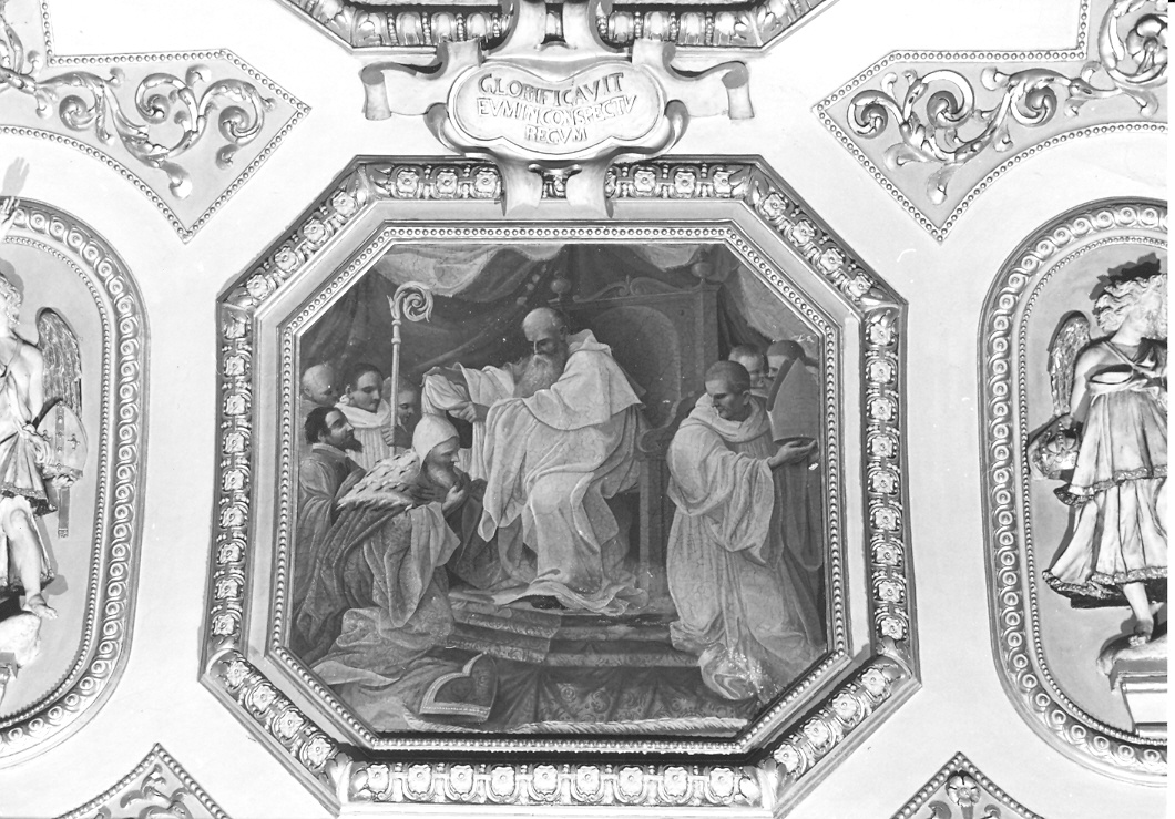 San Romualdo dà l'abito religioso a Giovanni Gradenigo (dipinto, elemento d'insieme) di Lazzarelli Giulio (sec. XVII)