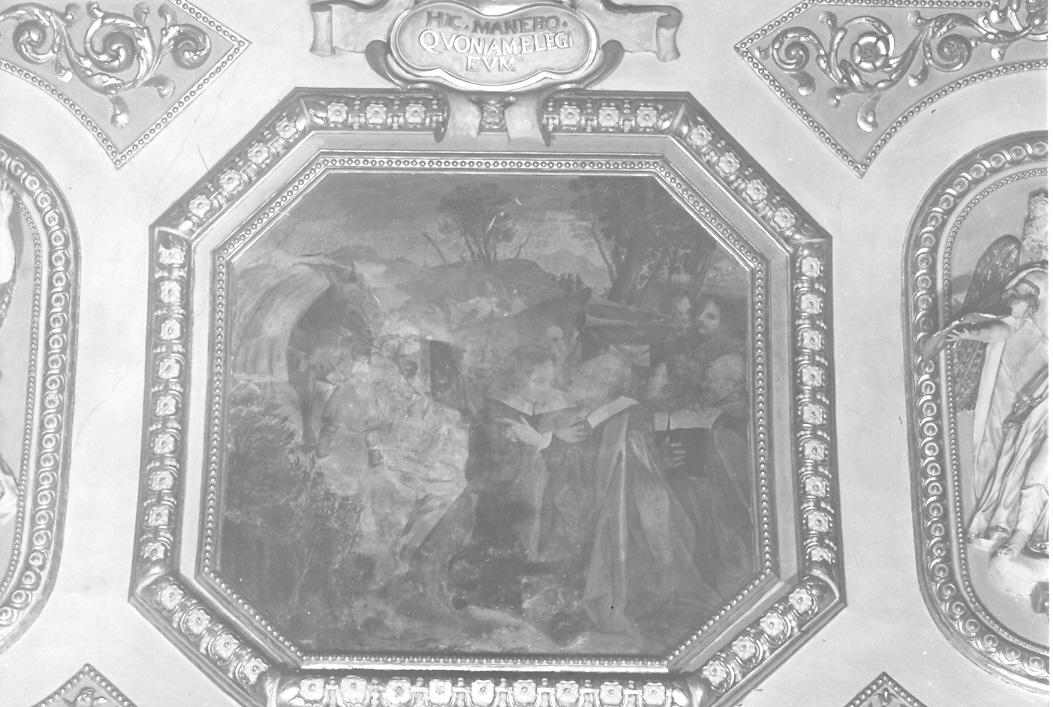 la venuta di San Romualdo a Fabriano (dipinto, elemento d'insieme) di Lazzarelli Giulio (sec. XVII)