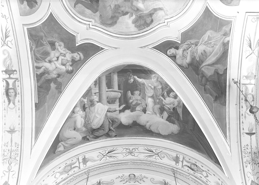 apparizione di Sant'Apollinare a San Romualdo (dipinto, elemento d'insieme) di Lazzarini Placido, Paolucci Carlo (sec. XVIII)