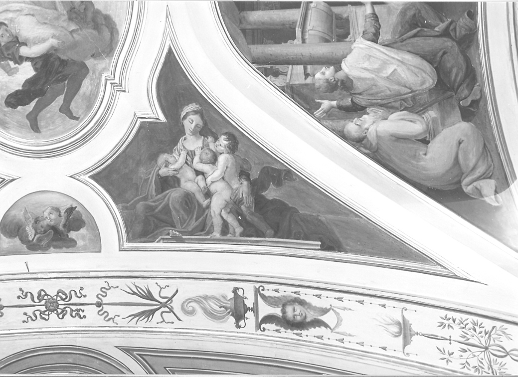 Carità (dipinto, elemento d'insieme) di Lazzarini Placido, Paolucci Carlo (sec. XVIII)