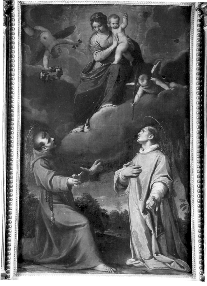 Madonna con Bambino e Santi (dipinto) di Ridolfi Claudio (inizio sec. XVII)