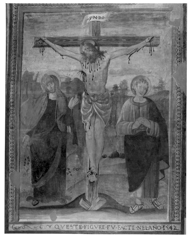 crocifissione (dipinto) - ambito marchigiano (sec. XVI)