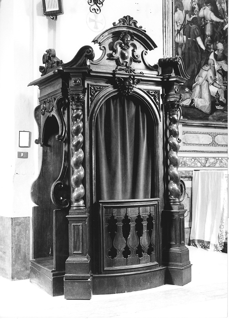 confessionale, serie - produzione marchigiana (prima metà sec. XVIII)