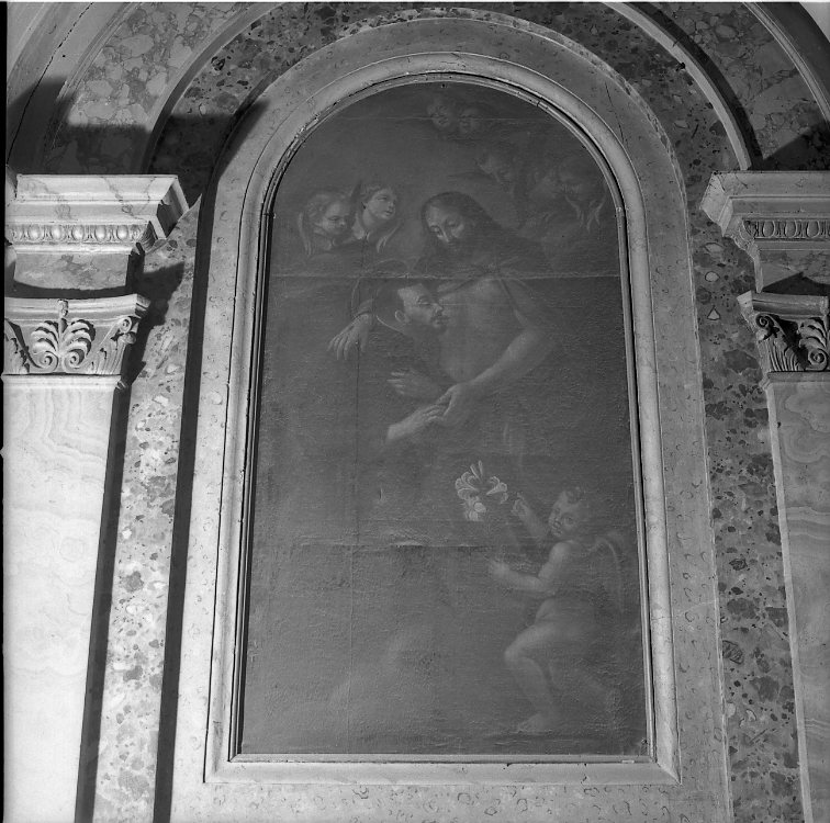 miracolo di Cristo crocifisso per intercessione di San Gaetano da Thiene (dipinto) - ambito marchigiano (sec. XVIII)