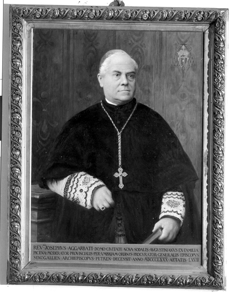 ritratto di Monsignor Giuseppe Aggarbati (dipinto) di Pennacchieti Carlo (prima metà sec. XX)