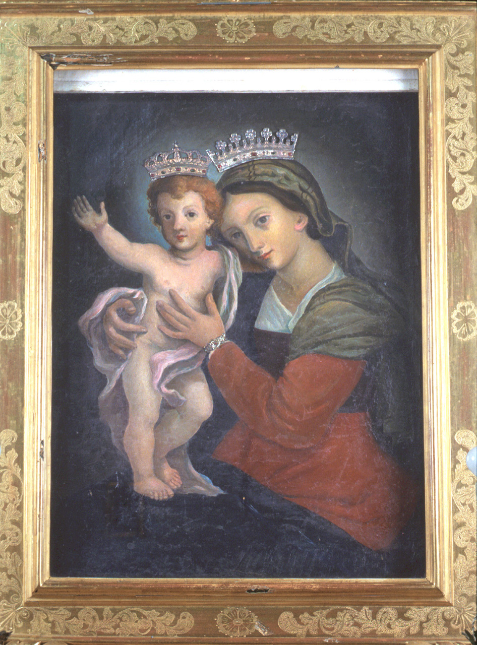 Madonna della misericordia, Madonna con Bambino (dipinto) - ambito marchigiano (sec. XVII)