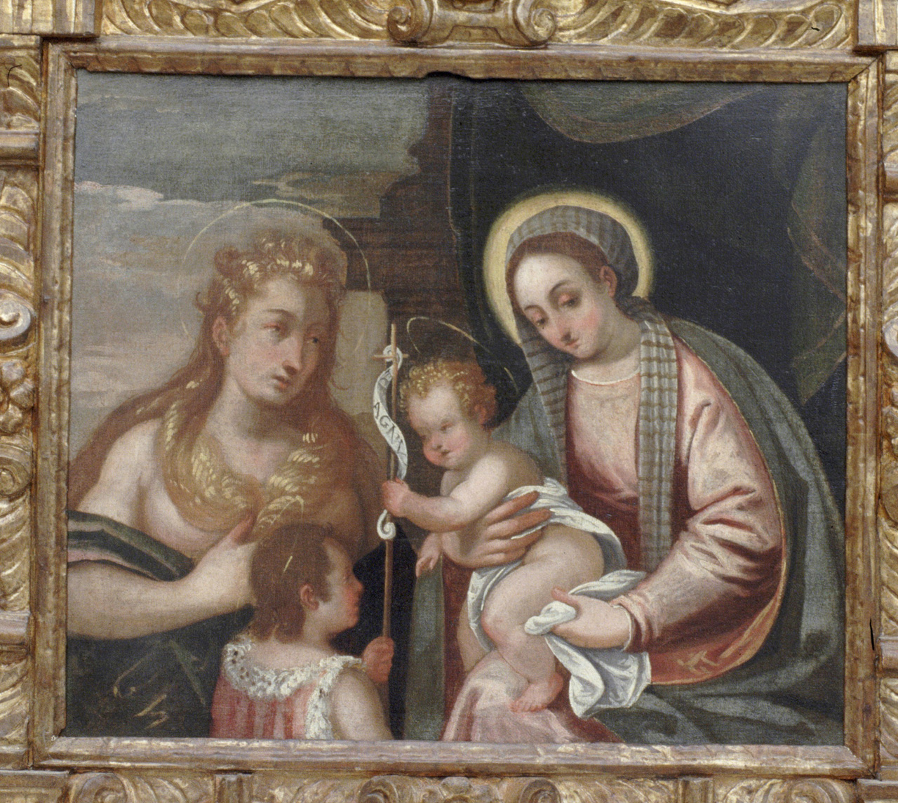 Madonna col Bambino San Giovannino e Santa Maria Maddalena, Madonna con Bambino e Santi (dipinto) - ambito veneto (ultimo quarto sec. XVI)