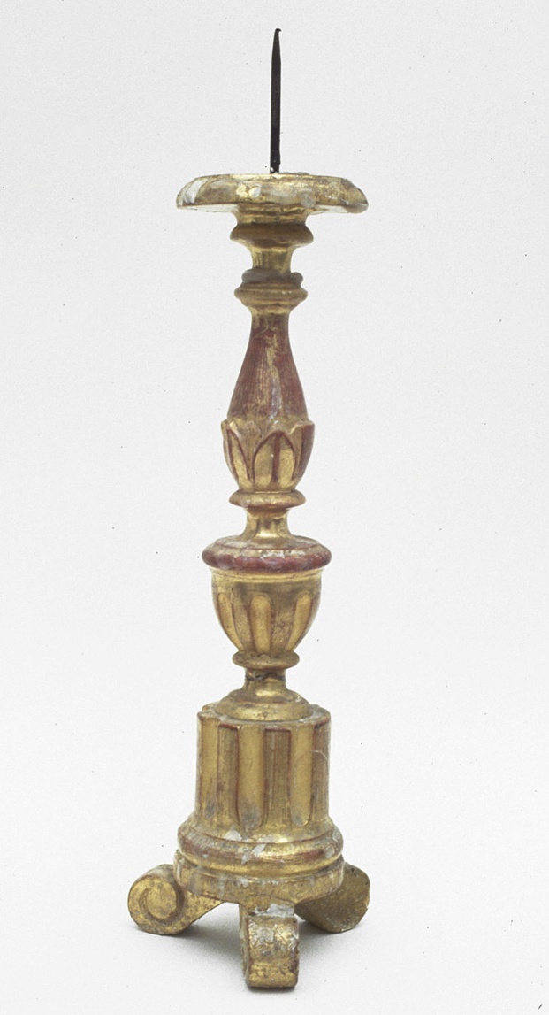 candeliere, coppia - bottega pesarese (seconda metà sec. XIX)