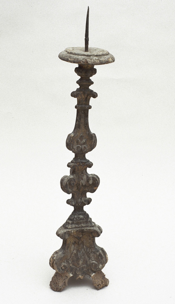 candelabro, serie - bottega pesarese (metà sec. XVIII)