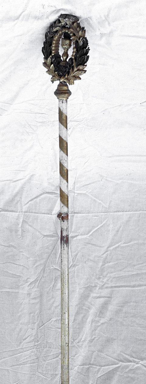 mazza processionale - bottega pesarese (sec. XVIII)