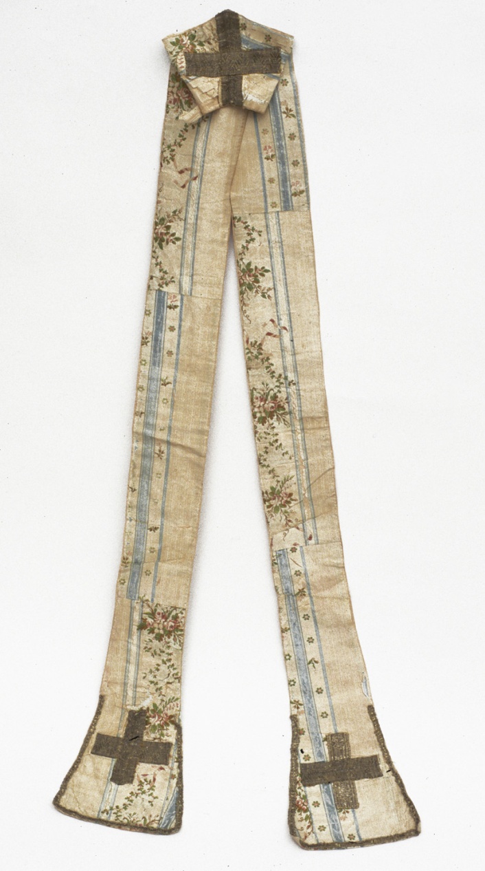 stola, elemento d'insieme - manifattura italiana (ultimo quarto sec. XVIII)