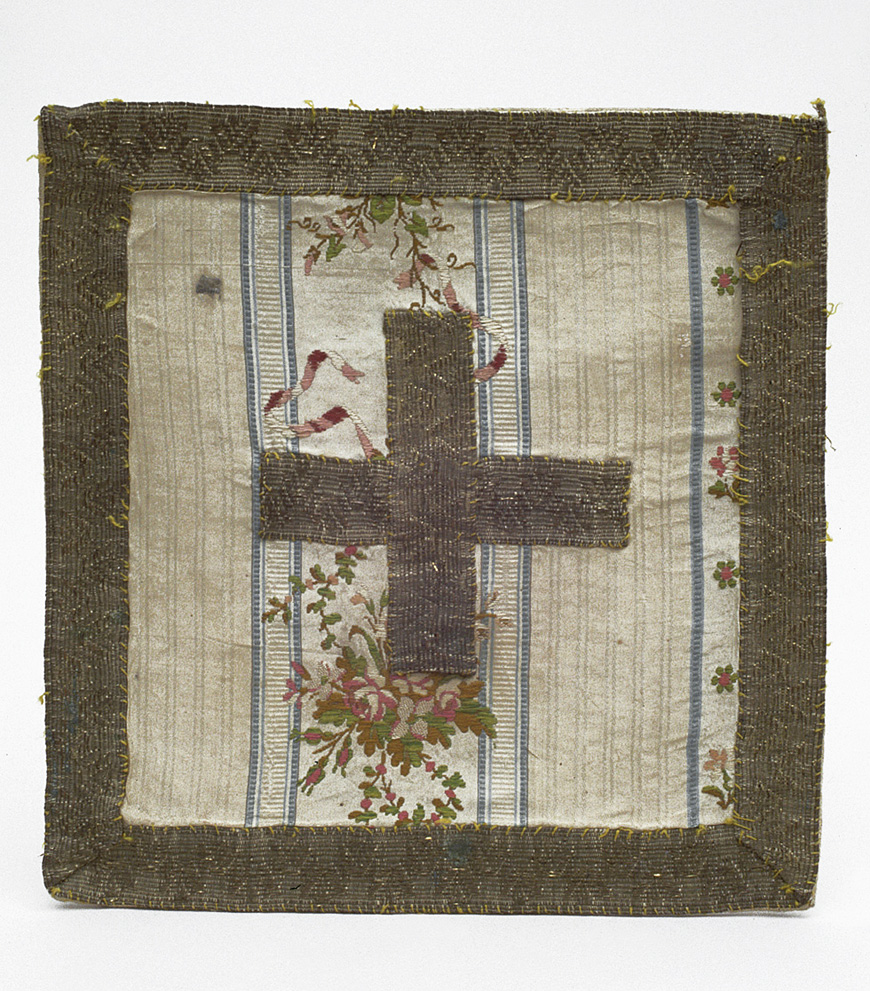 borsa del corporale, elemento d'insieme - manifattura italiana (ultimo quarto sec. XVIII)