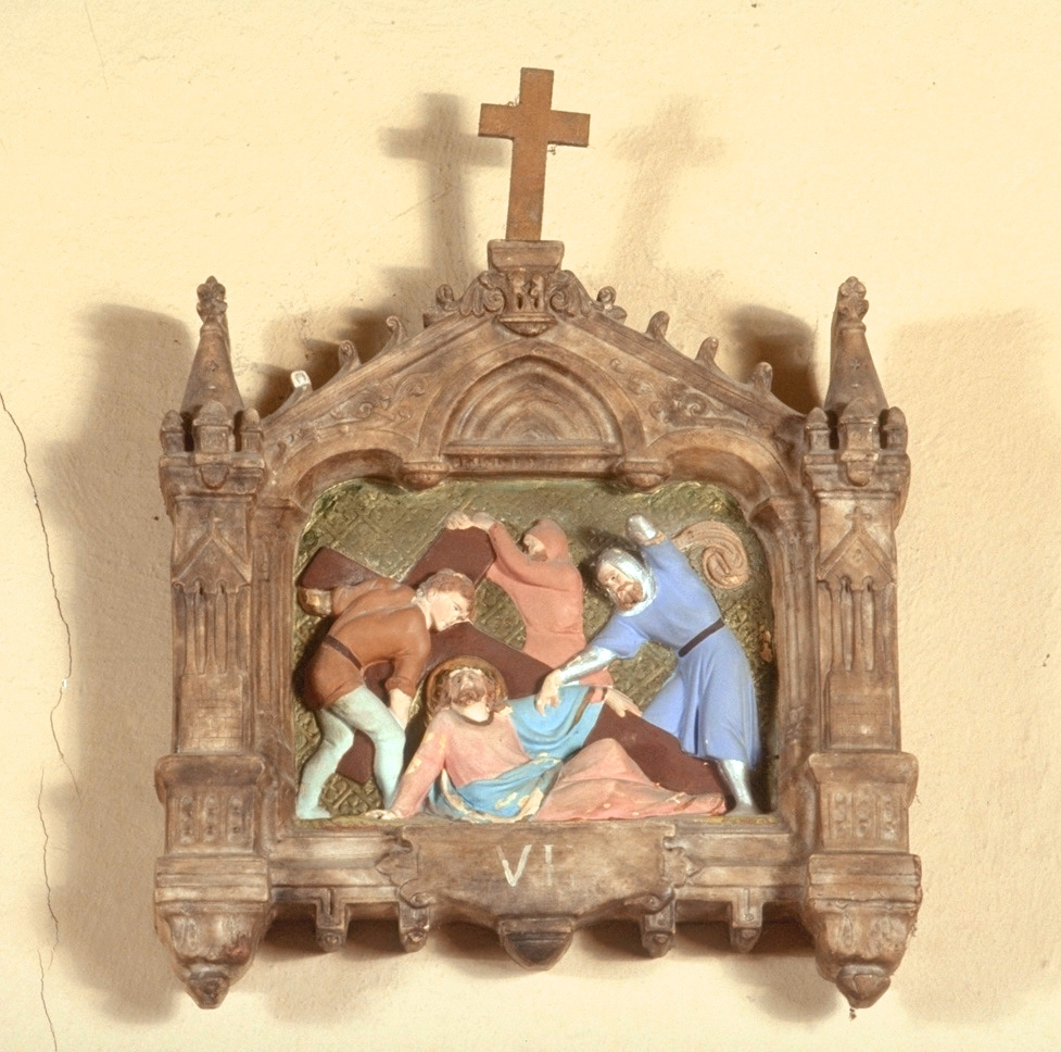 stazioni della via crucis (Via Crucis, ciclo) - bottega emiliano-romagnola (inizio sec. XX)