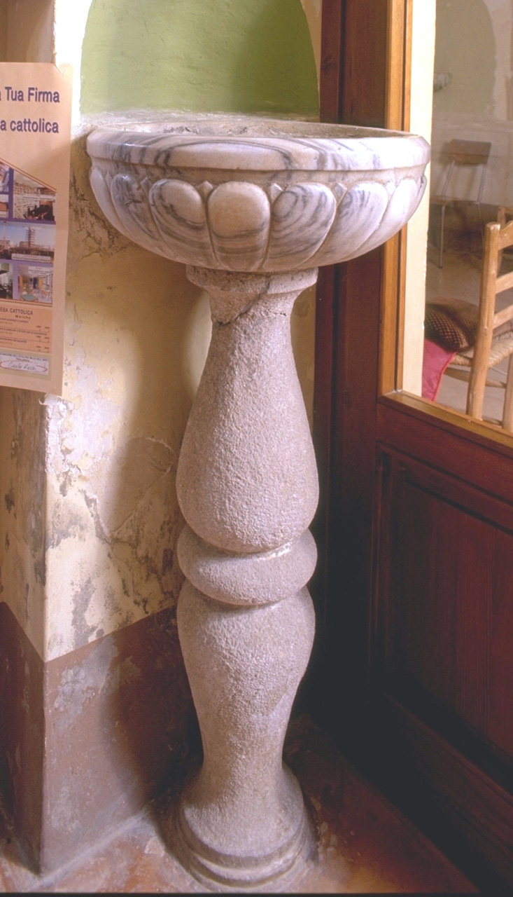 acquasantiera - a fusto - bottega marchigiana (sec. XVII)