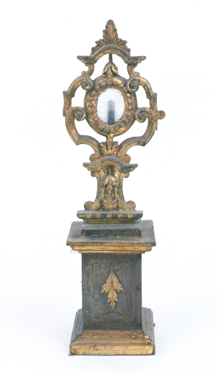 reliquiario - a ostensorio, serie - bottega pesarese (inizio sec. XIX)