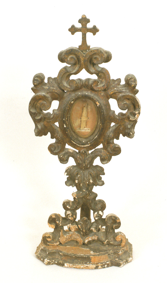 reliquiario - a ostensorio, serie - bottega pesarese (sec. XVIII)