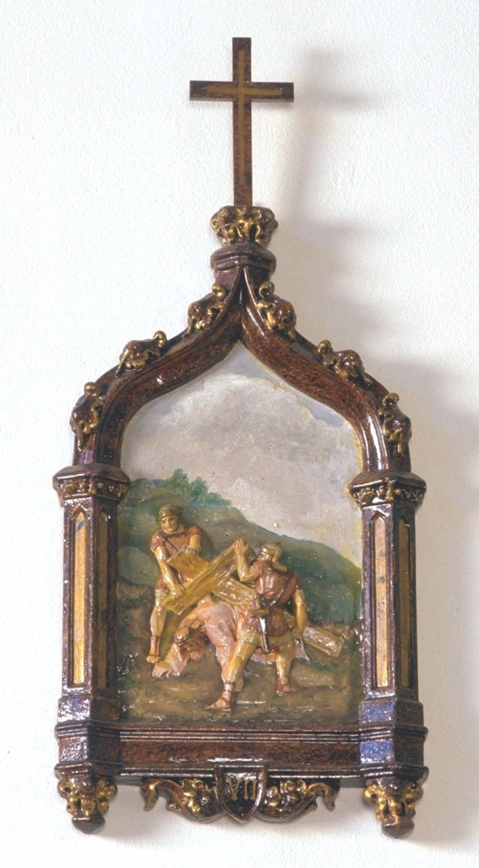 stazioni della via crucis (rilievo, ciclo) - produzione marchigiana (fine/inizio secc. XIX/ XX)