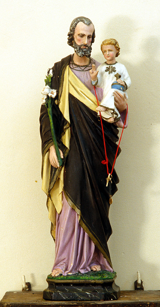 San Giuseppe e Gesù Bambino (statua) - produzione marchigiana (sec. XX)
