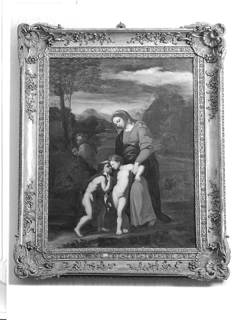 Madonna del Passeggio, Sacra Famiglia con San Giovannino (dipinto) - ambito dell'Italia centrale (prima metà sec. XVII)