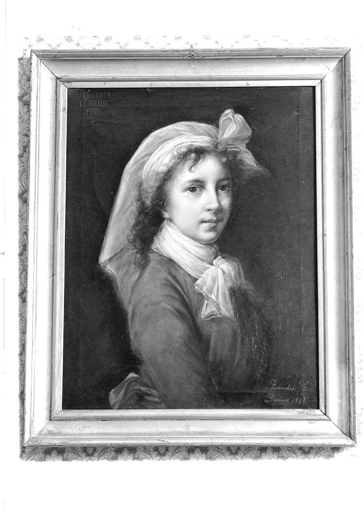 ritratto di fanciulla (dipinto) di Morici Zandri Carlotta (sec. XIX)