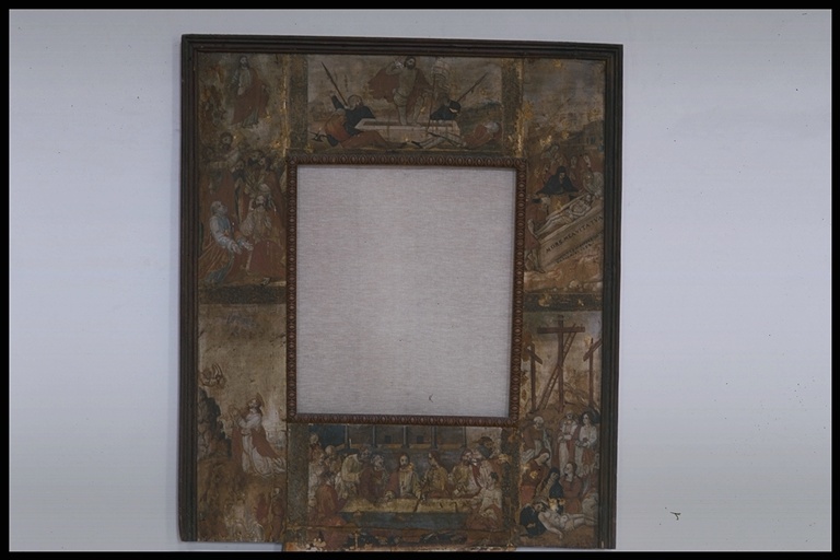 ultima cena (cornice) - ambito marchigiano (ultimo quarto sec. XVI)