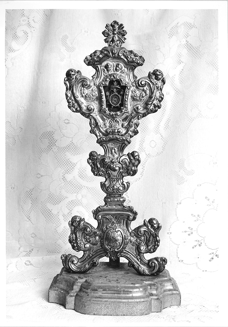 reliquiario - bottega marchigiana (fine/inizio secc. XVII/ XVIII)