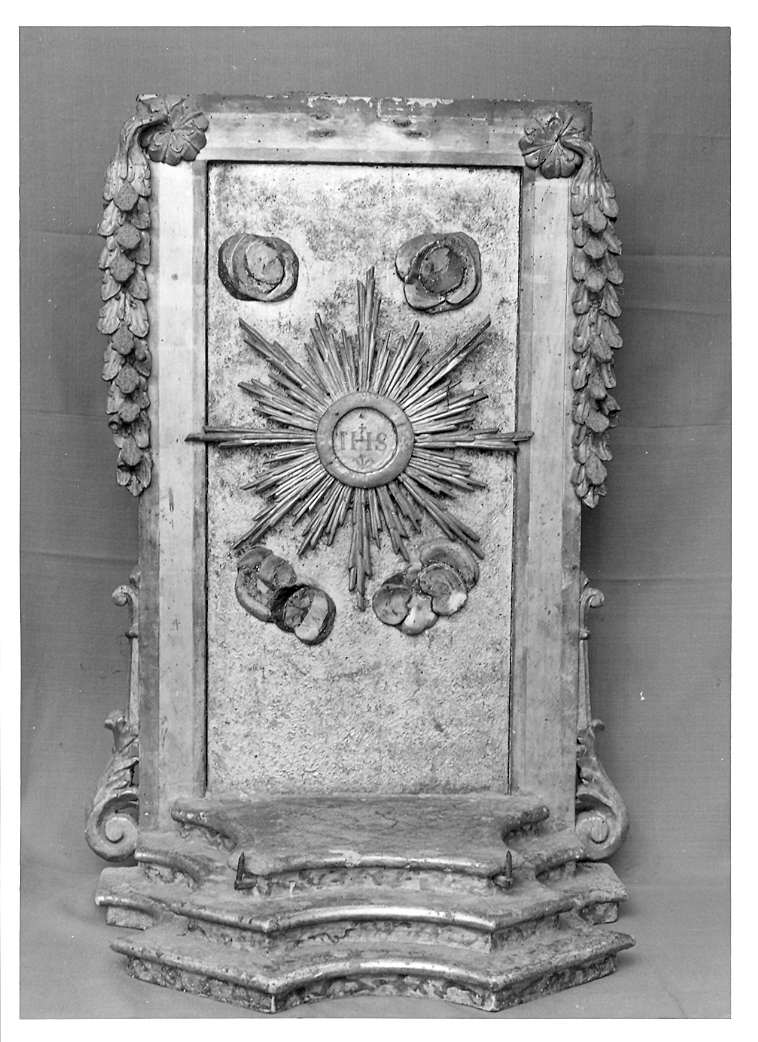 tronetto per esposizione eucaristica - bottega marchigiana (fine/inizio secc. XVIII/ XIX)