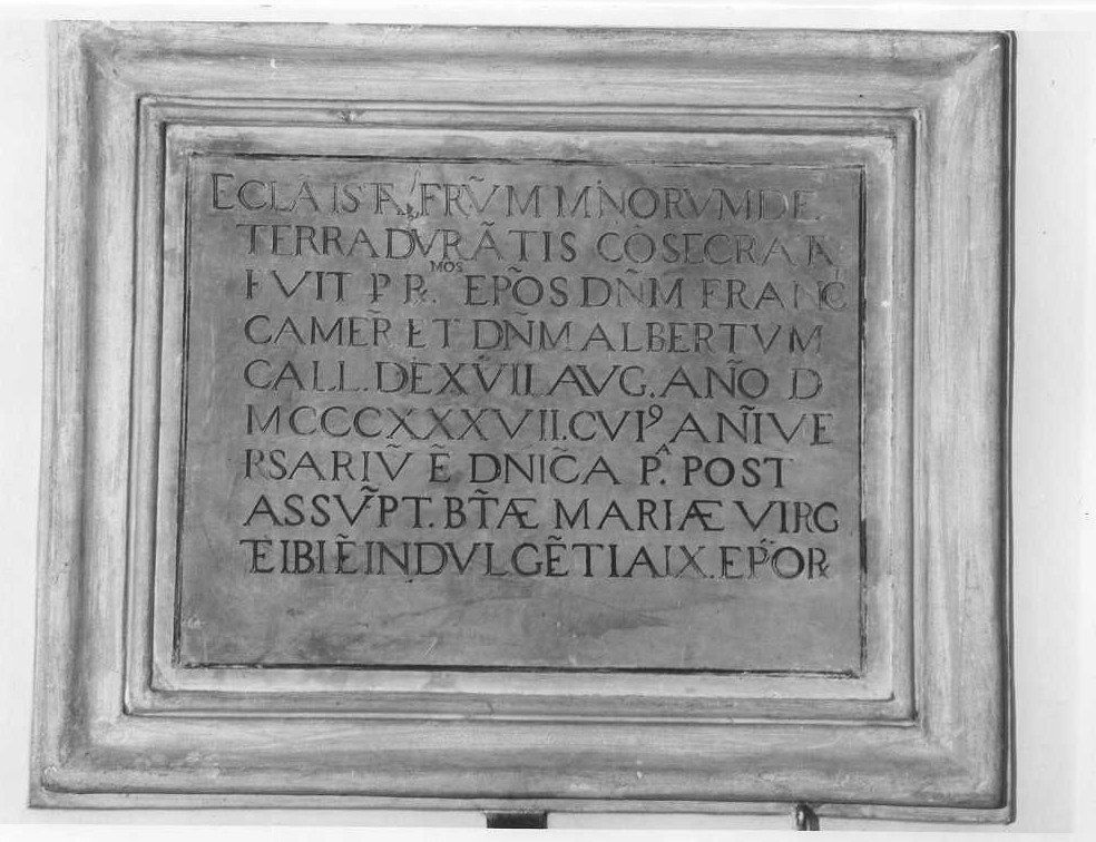 lapide celebrativa - bottega marchigiana (sec. XIV)