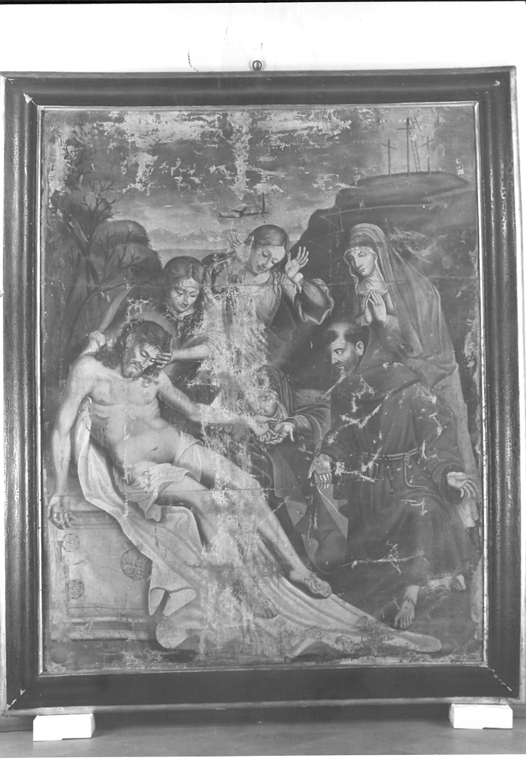 deposizione di Cristo nel sepolcro (dipinto) - ambito umbro (fine/inizio secc. XVI/ XVII)