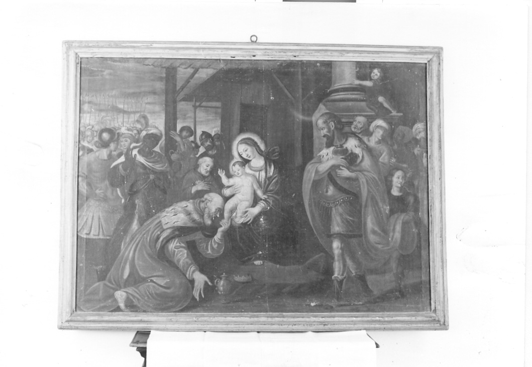 adorazione dei Re Magi (dipinto) - ambito veneto (fine/inizio secc. XVI/ XVII)