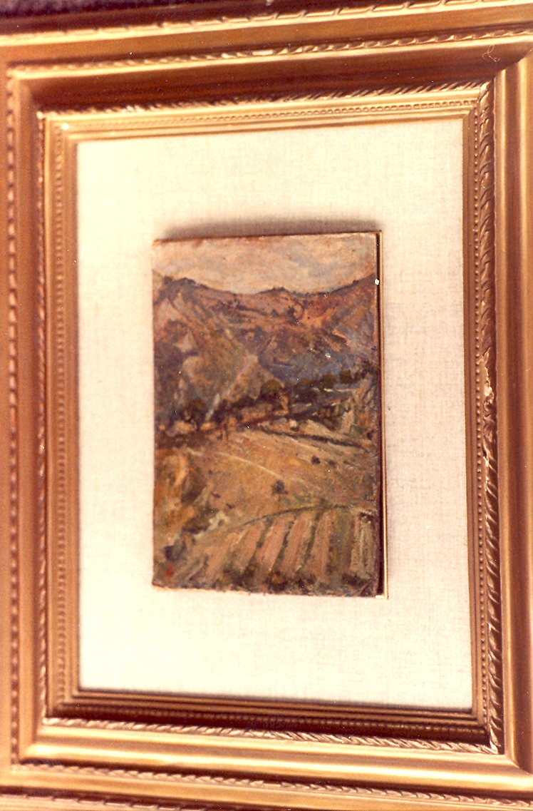 paesaggio collinare (dipinto) di Ciani Cesare (primo quarto sec. XX)