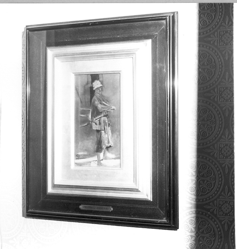 Il seggiolaio, figura maschile (dipinto) di Signorini Telemaco (secc. XIX/ XX)