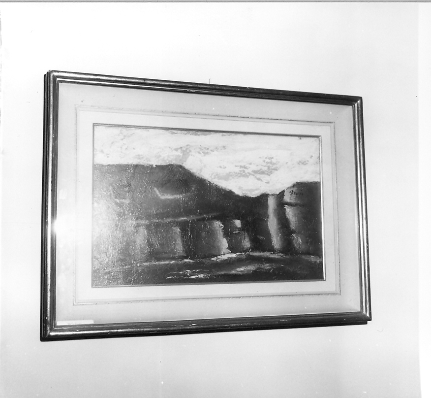 paesaggio montano (dipinto) di Sironi Mario (sec. XX)