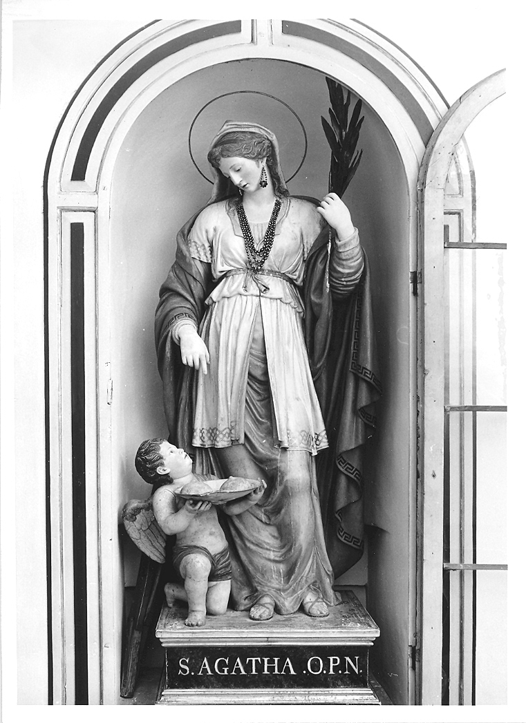 Sant'Agata (statua) di Ballanti Giovanni Battista detto Graziani (bottega) (fine/inizio secc. XVIII/ XIX)