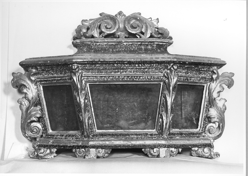 reliquiario a teca - a cassetta - bottega marchigiana (primo quarto sec. XVII)