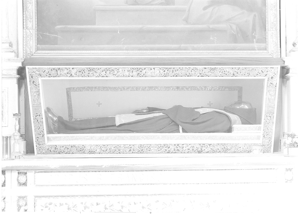 reliquiario a teca - a sarcofago - bottega marchigiana (sec. XX)