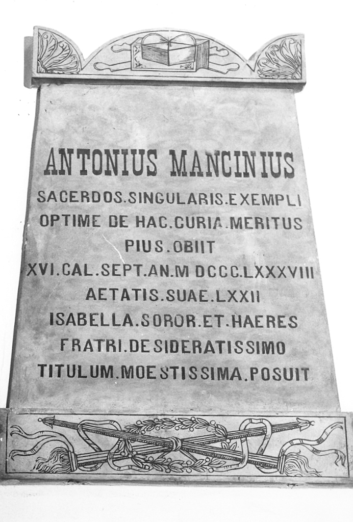 lapide tombale - bottega marchigiana (sec. XIX)