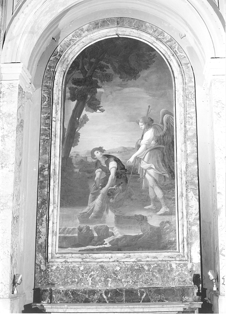 Tobia e l'Angelo (dipinto) di Ciaramponi Pasquale (sec. XVIII)