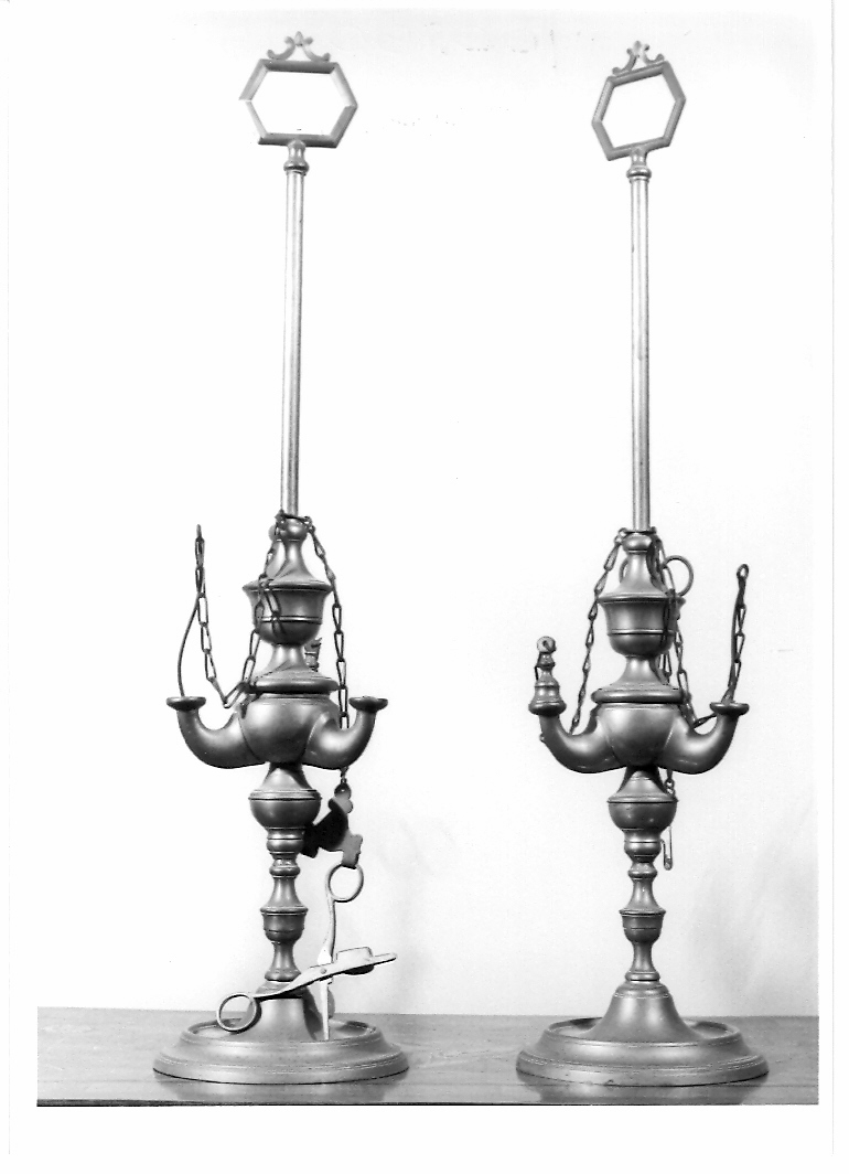 lucerna, coppia - bottega marchigiana (sec. XIX)
