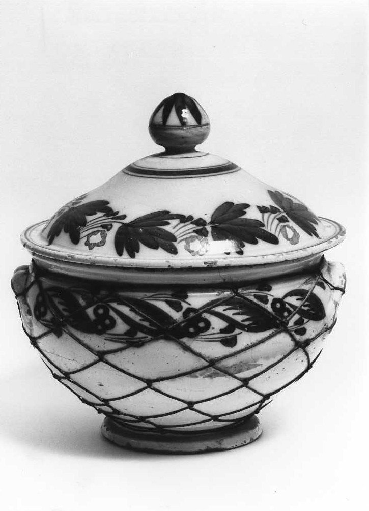 motivi decorativi vegetali (zuppiera) - bottega marchigiana (fine/inizio secc. XVIII/ XIX)