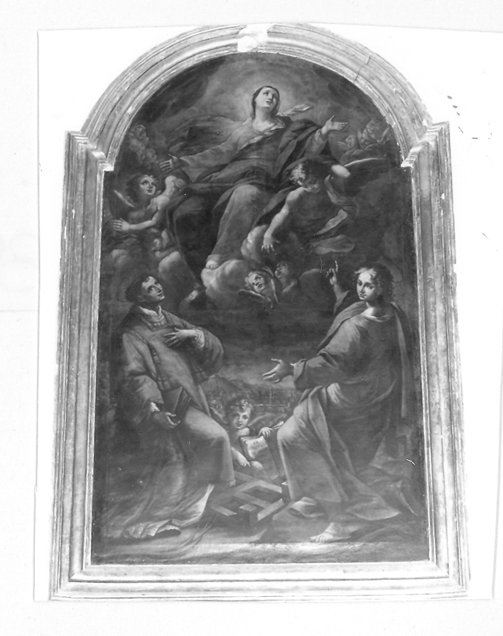 Madonna con San Lorenzo, San Giovanni Battista e angeli (dipinto) - ambito marchigiano (ultimo quarto sec. XVIII)