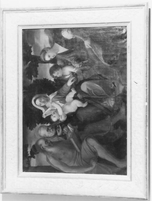 Sacra Conversazione, Madonna con Bambino e Santi (dipinto) di Carnevali Saverio (sec. XIX)