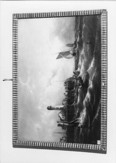 tempesta sul mare (dipinto) - ambito italiano (sec. XIX)