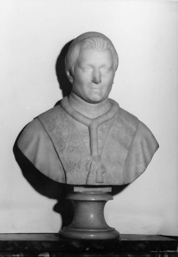 ritratto a mezza figura di Pio IX (scultura) - bottega italiana (seconda metà sec. XIX)