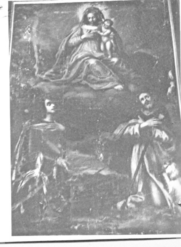 Madonna con Bambino e Santi (dipinto) di Ramazzani Ercole (sec. XVI)
