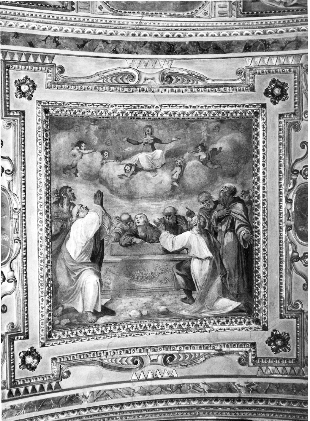 assunzione della Madonna (dipinto) di Bastiani Giuseppe (sec. XVII)