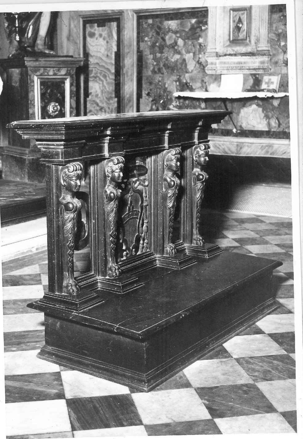 inginocchiatoio - bottega marchigiana (fine/inizio secc. XVIII/ XIX)