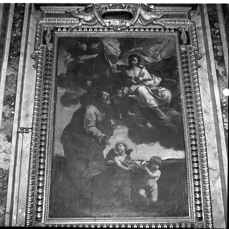 San Pietro intercede per le anime del purgatorio (dipinto) di Gessi Francesco (sec. XVII)