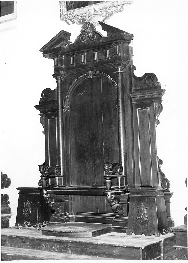 sedile per concelebrazione - bottega marchigiana (sec. XIX)