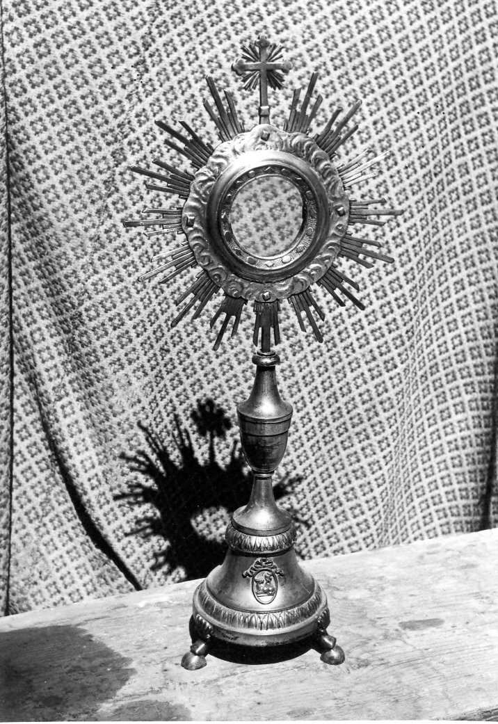 ostensorio - a raggiera - bottega marchigiana (sec. XIX)